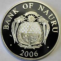 Монета остров Науру 10 долларов 2006 год "Франция - Гора Святого Михаила" (Состояние - AU)
